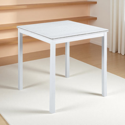 Table de salle à manger solide et moderne en bois massif, table de cuisine pour petit espace, table de comptoir pour 4 personnes