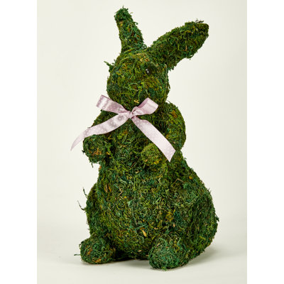 11" Easter Tabletop Moss Bunny