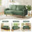 Norelia 68 "Square Arm Corduroy Sofa Solid Wood Frame with Pocket Spring Cushion-1945754496