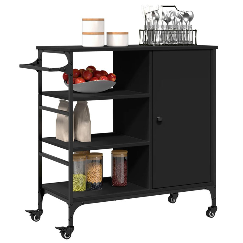 Stirum Metal Bar Cart, Black