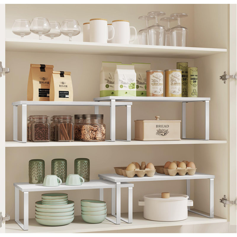 Ensemble de 2 organisateurs de tablettes extensibles, comptoir de cuisine et support à épices pour garde-manger et armoire