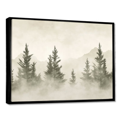 Cedar Tree Wall Art, Misty Forest Canvas, Cedar Tree