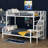 Twin over Full Size Metal Bunk Bed with Storage Staircase and Open Wardrobe,-231154598