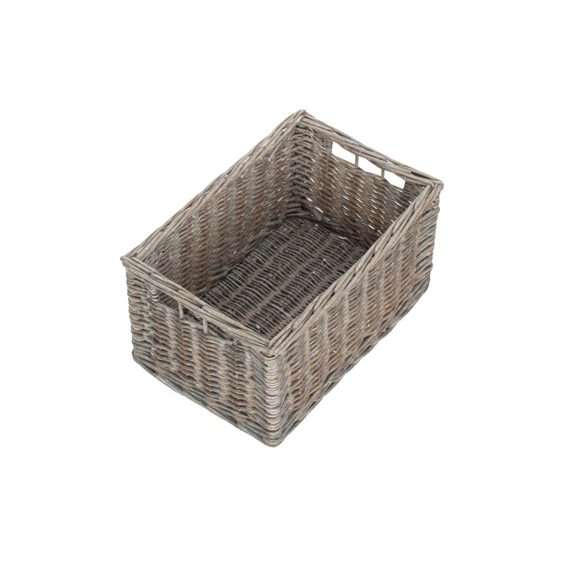 Wicker Storage Basket, 19cm H x 37cm W x 24cm D
