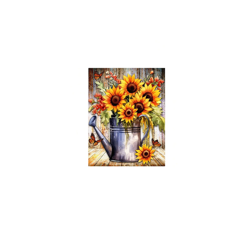 Œuvre d'art moderne de style campagnard à motif floral jaune pour chambre à coucher, salon, cuisine, décorations pour la maison, cadre en bois massif, 16 po x 24 po