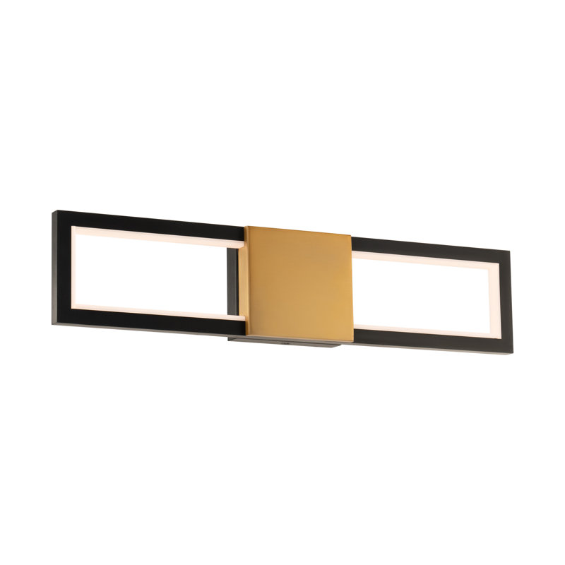 Éclairage pour meuble-lavabo et applique murale Peekaboo, Noir / laiton vieilli