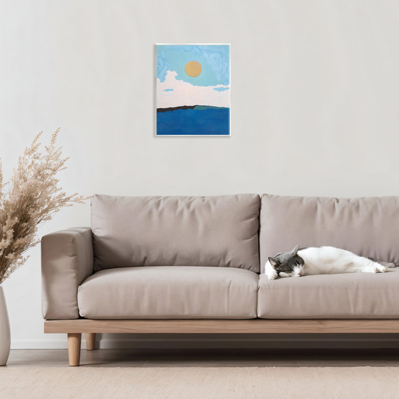 Plaque murale simple avec vue sur le ciel bleu, design par Walker Noble