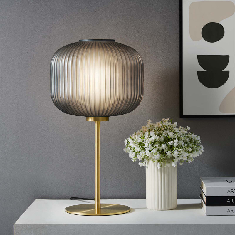 Lampe de table Reprise Glass Sphere, Noir