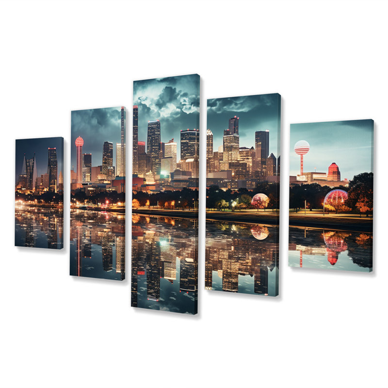 «Dallas Beautiful Cityscape Spot I», 5 pièces