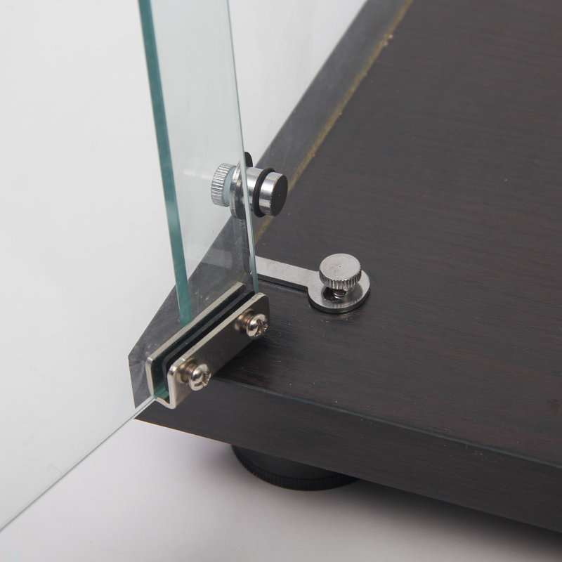 Vitrine à deux portes avec 5 tablettes, Noir