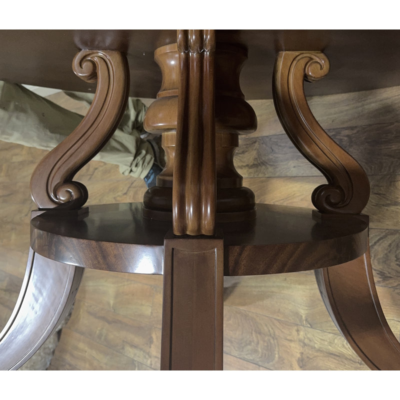 Round Mahogany Dining Table For Seating 10-12 People 