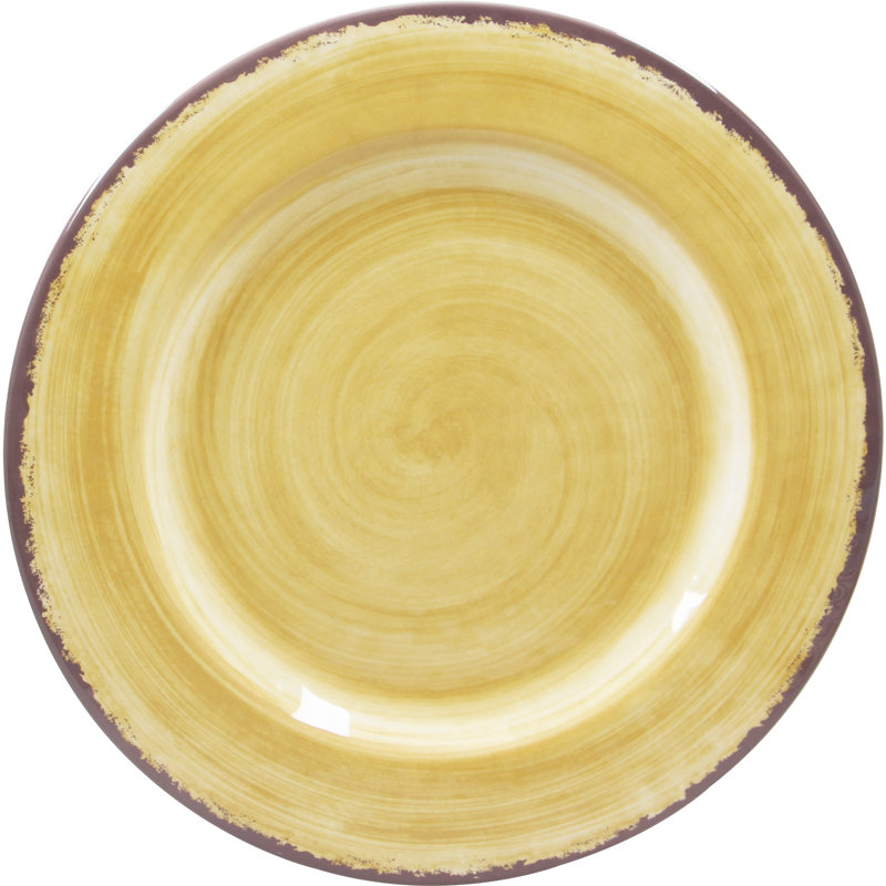 Carlisle FoodService Products Mingle Dinner Plate, Heavy Duty Melamine Dish for Serving, 11", 1 Count, Amber, Amber