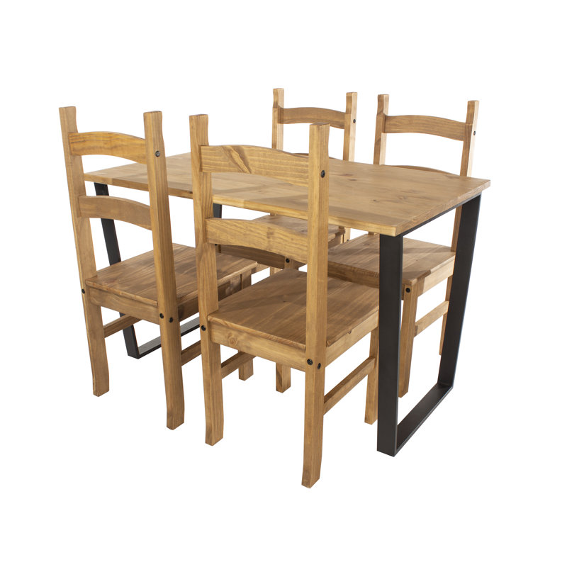 Texas 4 - Person Dining Set, 75cm H x 118cm W x 75cm D