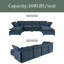 Grand canapé modulaire double en forme de U à double couche, libérable 6 places combinables avec fonction de rangement, convertible en canapé-lit, parfait pour les salons, les bureaux et les appartements-772201083