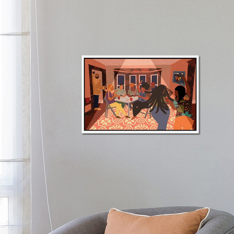 Grown Folk Bidness by DeeLashee - Print on Canvas, 66.04 cm H x 45.72 cm W, White Framed