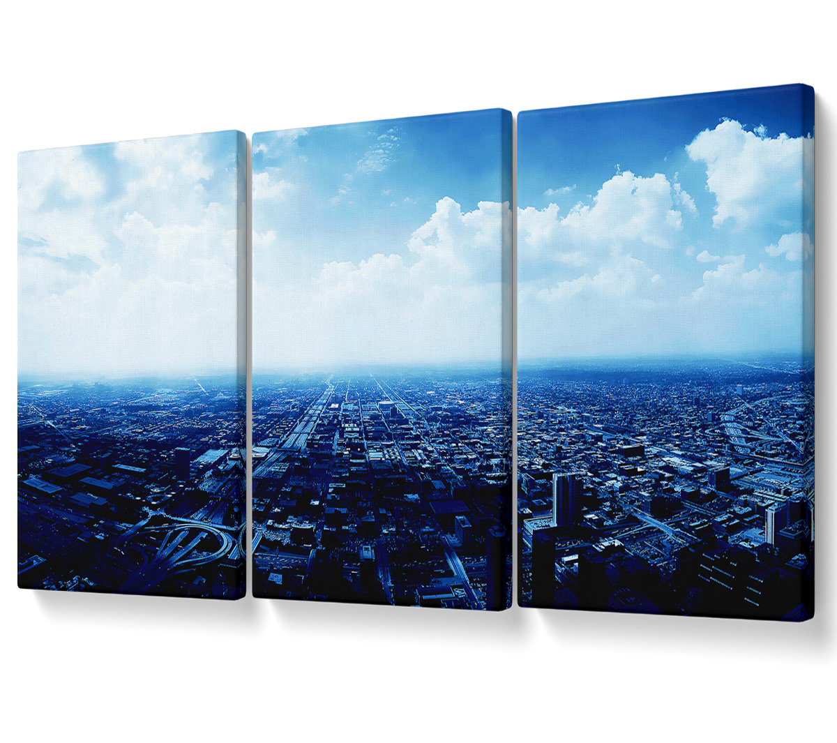 Ebern Designs Chicago Blues - 3 Piece Wrapped Canvas Graphic Art ...
