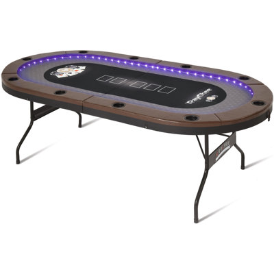 Kulamoon 84'' 10 - Player Foldable Poker Table