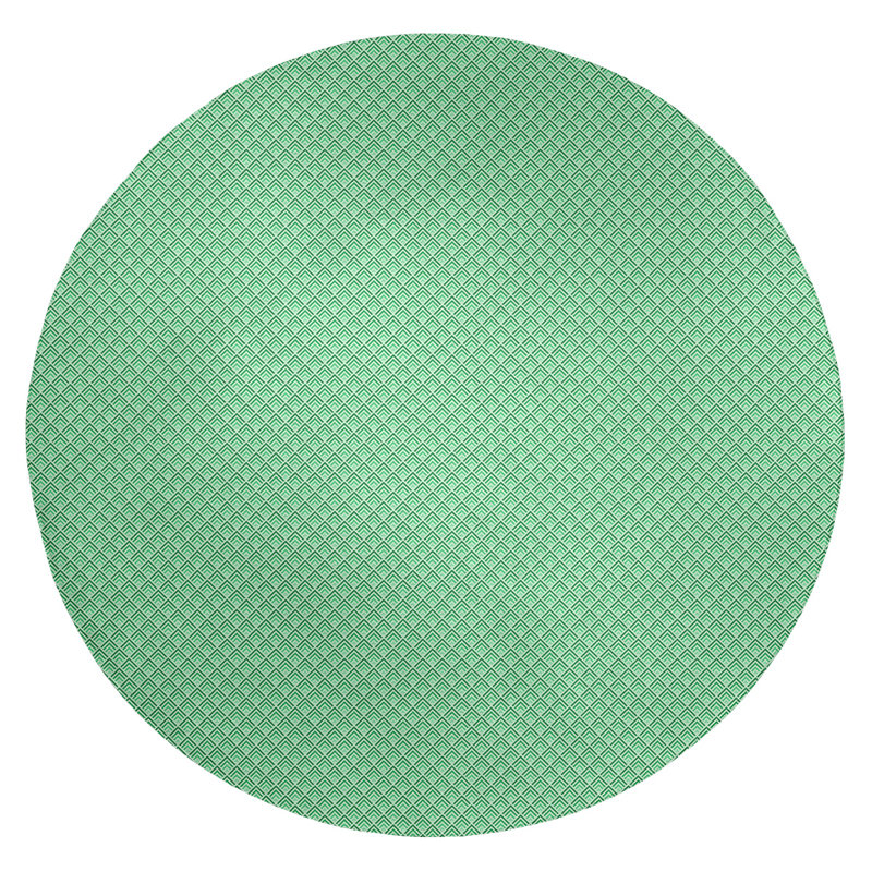Chenille Geometric Indoor Rug, Round 5'