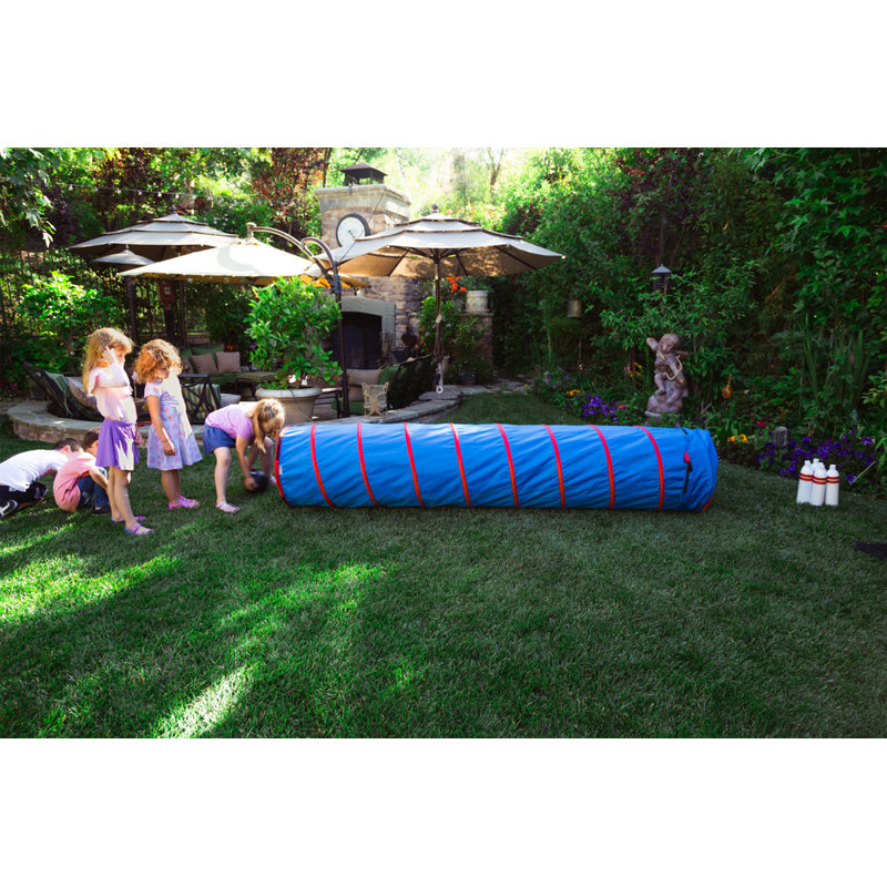 Pacific Play Tents 9-Foot Blue and Red Kids Play Tunnel