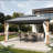 12 x 16ft Hardtop Aluminum Gazebo with Galvanized Steel Double Roof, Mosquito Netting and Privacy Curtains, Wood Grain Patio Gazebo for Backyard Gatherings, Relaxation & Outdoor Entertaining