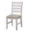 Chaise de salle à manger 2 pièces blanc grisâtre gris