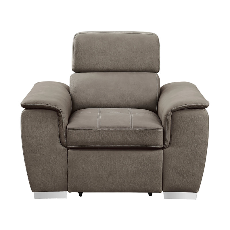 Samat 45" Modern & Contemporary Chair - Chair, Integrated Pull-Out Ottoman for Instant Relaxation, Custom Adjustable Headrest