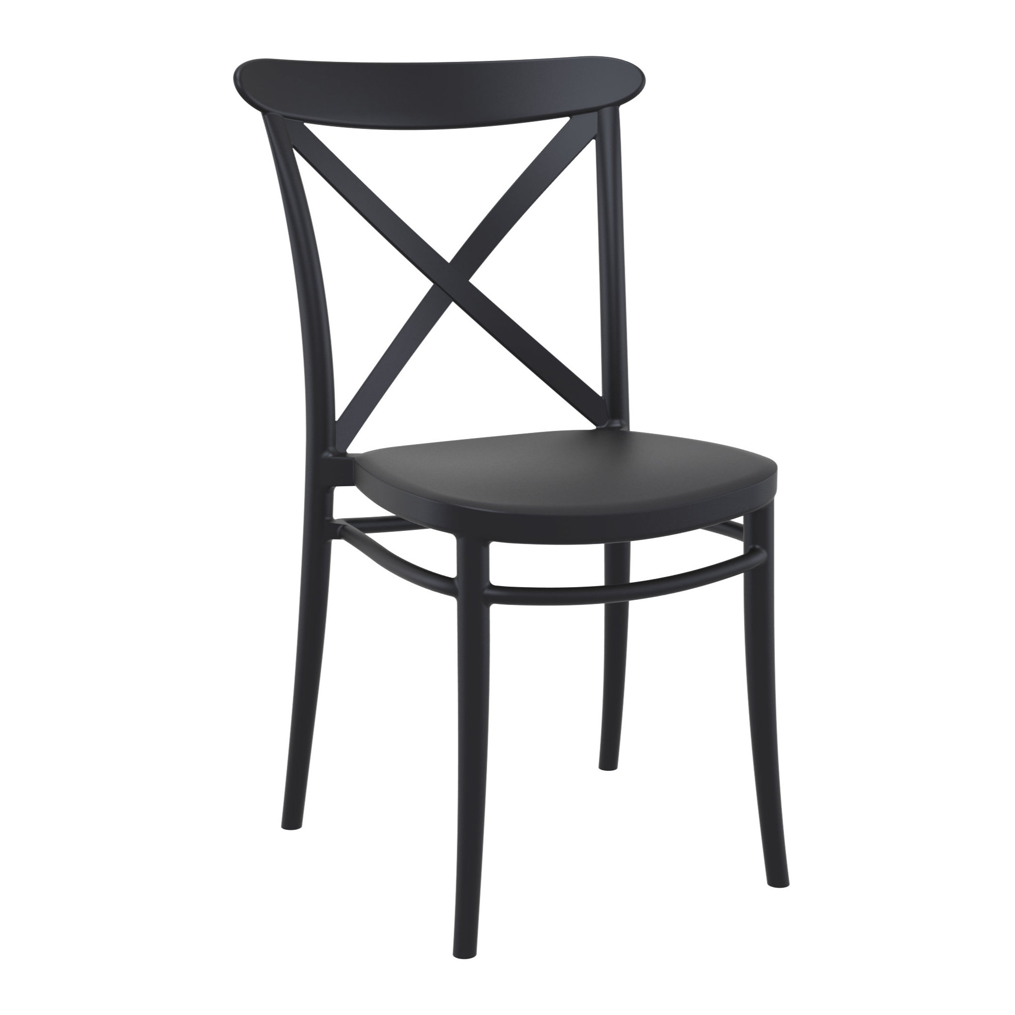 Farrah Square 2 - Person Bistro Set, Black