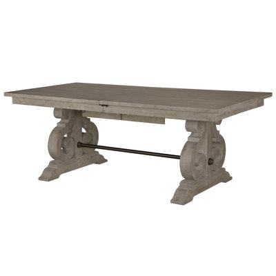 Ellsinore 112 " Extendable Rectangular with Solid Wood Base Dining Table
