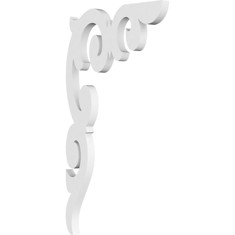 Hurley Architectural Grade PVC Bracket, 5/8"W X 8"D X 14"H, Kendall, PVC