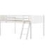 Lit mezzanine bas en bois blanc avec portatif - Facile à assembler