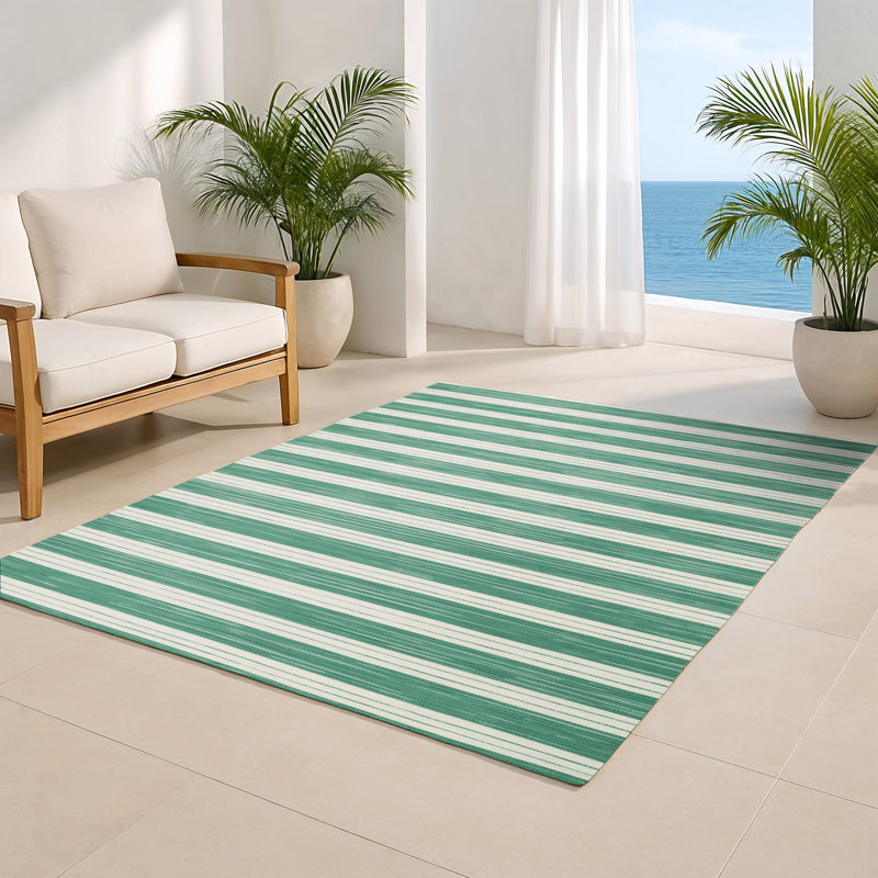 Tapis intérieur / extérieur vert HorizontalStripes