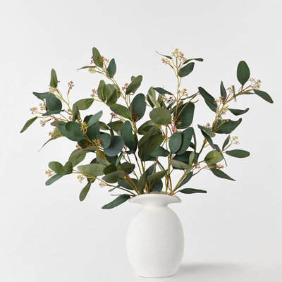 Green Artificial Eucalyptus Branch