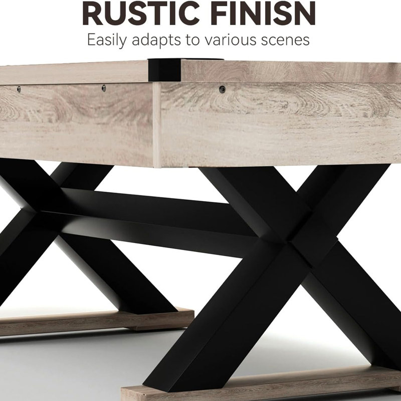 Table de billard de 7 pieds pour la maison - Ensemble complet de table de billard avec accessoires, conception industrielle à pieds en X pour salle de jeux, sous-sol, bureau et appartement
