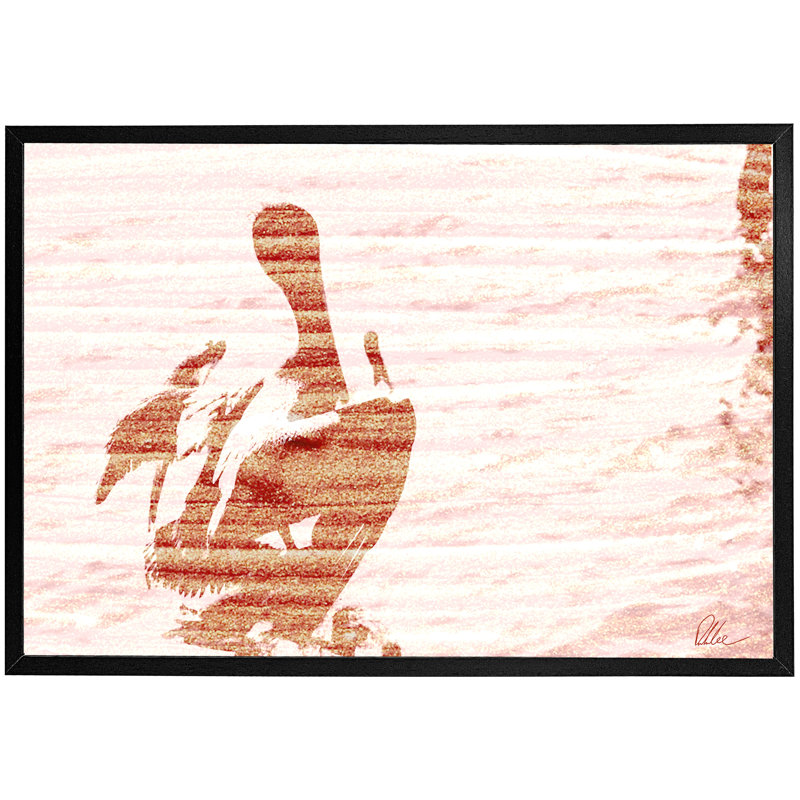 Puffin - Single Picture Frame Print, Black, 51cm H x 76cm W x 4cm D