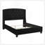 Mobilier de chambre à coucher en tissu de bois noir 1pc