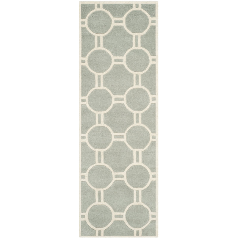 Teresita Hand Tufted Wool Geometric Rug, Runner 2'3" x 7'
