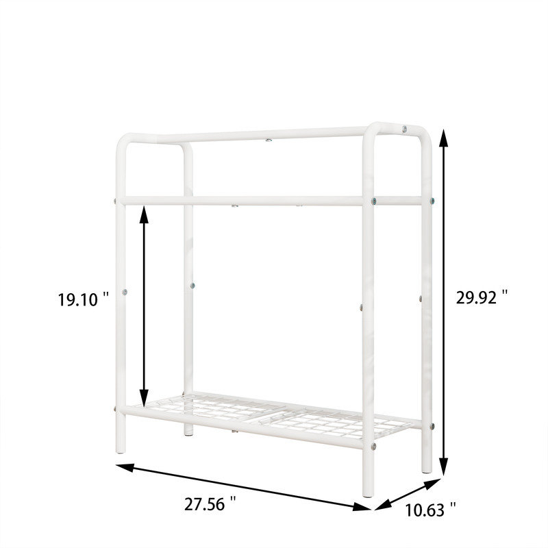 Freestanding 3-Tier Metal Towel Rack with Mesh Shelf, Rustproof Space-Saving Storage Organizer for Bathroom, Bedroom & Poolside