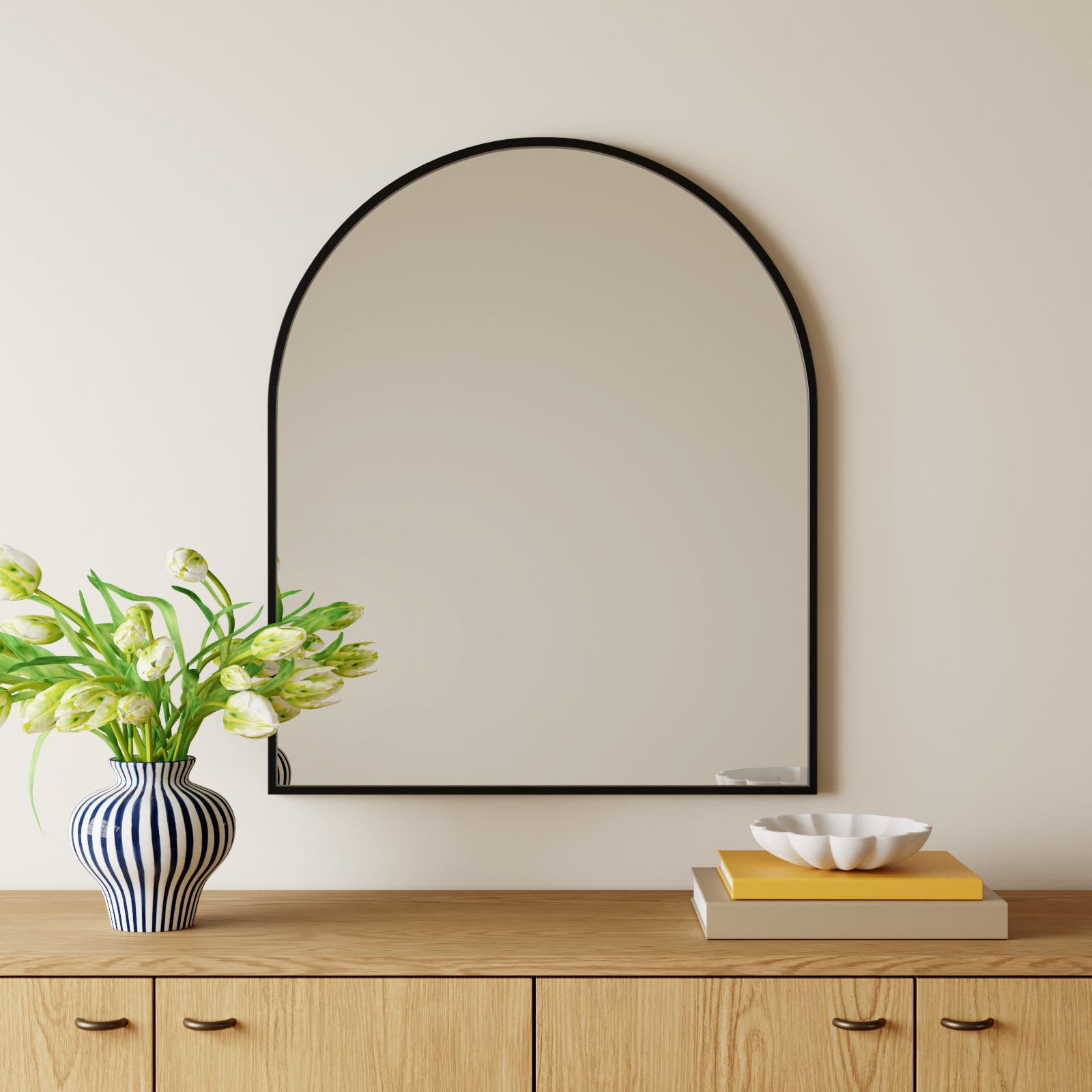 Sabine 36" Accent Mirror, Black, 36" x 30"