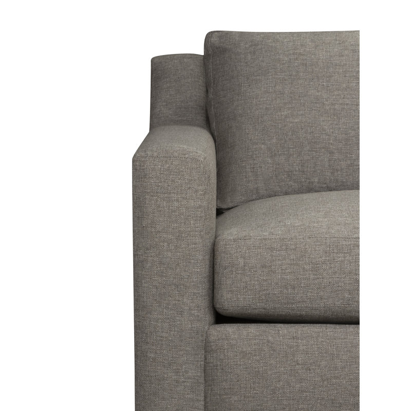 Rhodes 2 - Piece Upholstered Sectional, Right Hand Facing, Drusky Charcoal Sustain® Basketweave