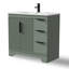 Ensemble de meuble-lavabo simple 36 po Mid-Century avec lavabo en résine, robinet, assemblage requis-870751085-870751087