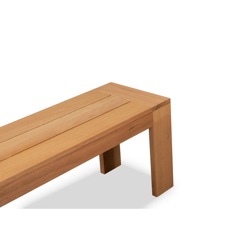 Banc d'extérieur sans dossier en bois massif Callen