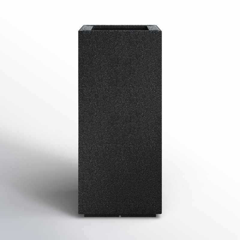 Kensington Tall Planter, Black Granite