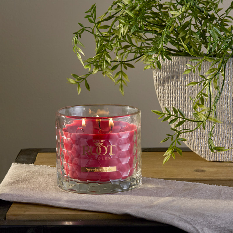 Strawberry Fields Scented Jar Candle, 12 oz