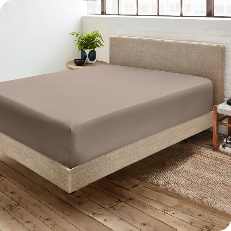 Microfiber Fitted Sheet, Taupe, California King Fitted Sheet
