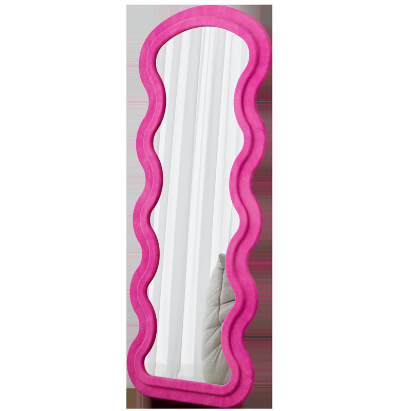 Luxury Wave Frame Mirror, Rose