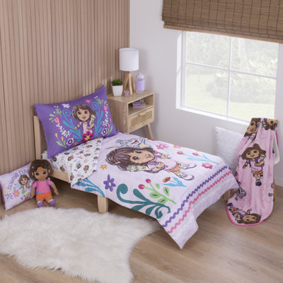 NoJo Dora Adventure Awaits Toddler Blanket, Pink