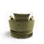 Upholstered Swivel Barrel Chair-327754455