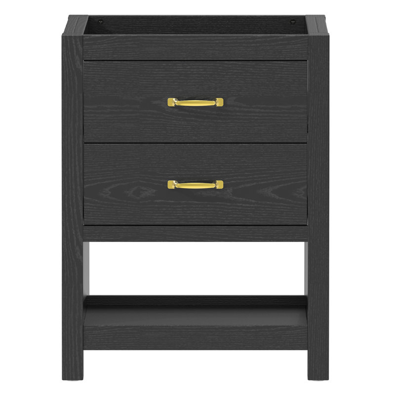 Base de meuble-lavabo simple 24 po seulement, Noir