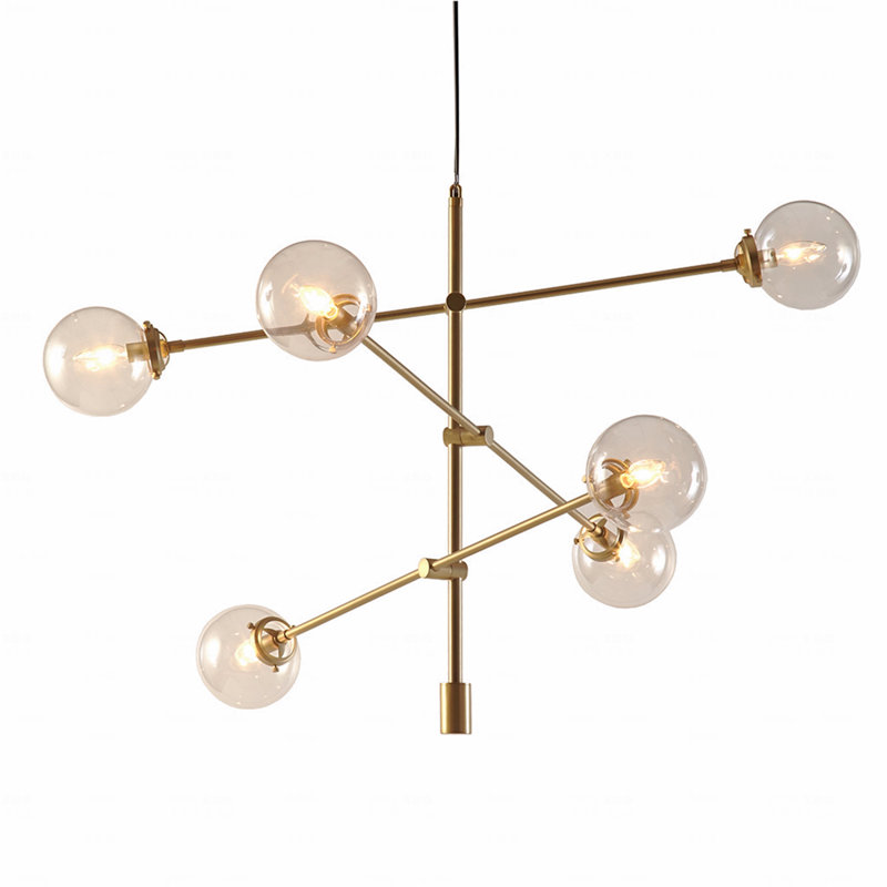 Lustre en métal 6 lumières Cyrus