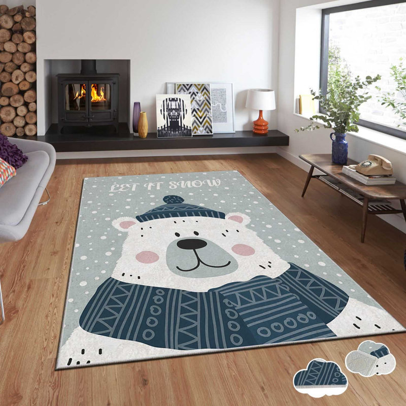 Luxurious Velvet Area Rug, 3.3 x 4.6 ft, 100% Polyester, 740 g/m² | Non-Slip Dot Underside, Laminated Sponge for Comfort | Easy Clean, Machine Washable at 86°F | Perfect for Living Room, Bedroom, and Home Decor